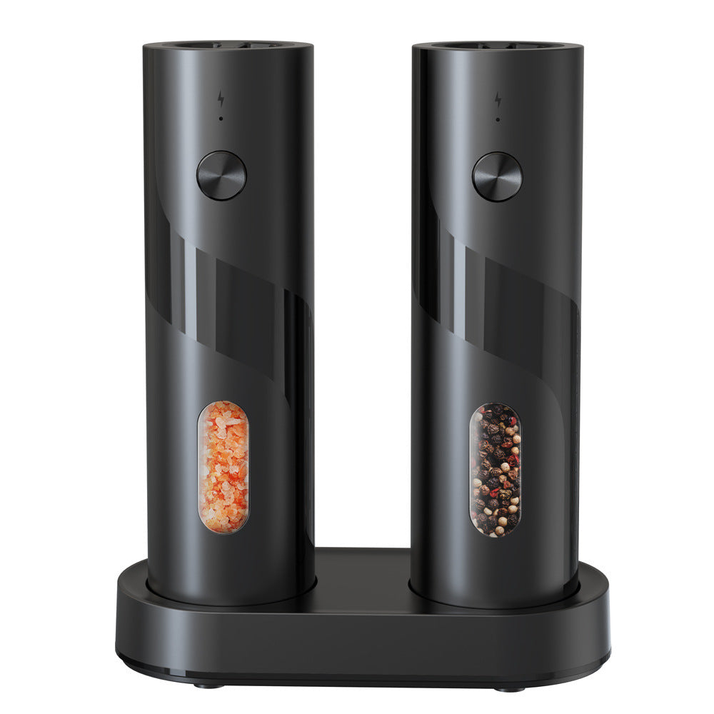 Rechargeable Electric Salt & Pepper Grinder Set with USB Charging Base